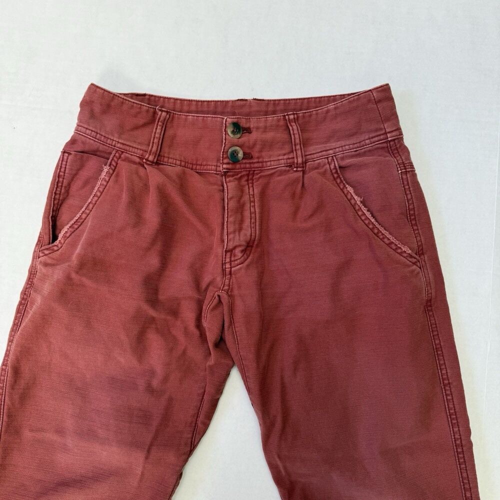 Free People Pants Size 0 Washed Red Rust Boho Casual Cotton